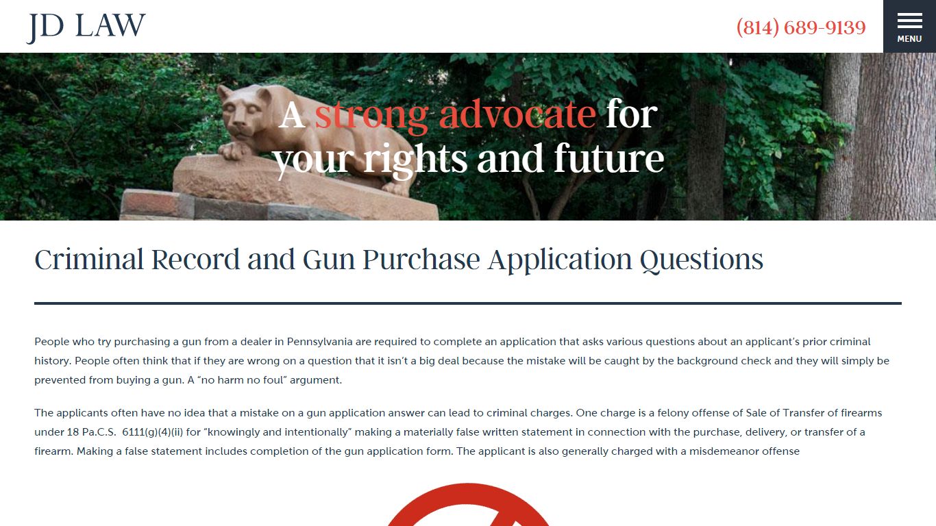 Criminal Record and Gun Purchase Application Questions